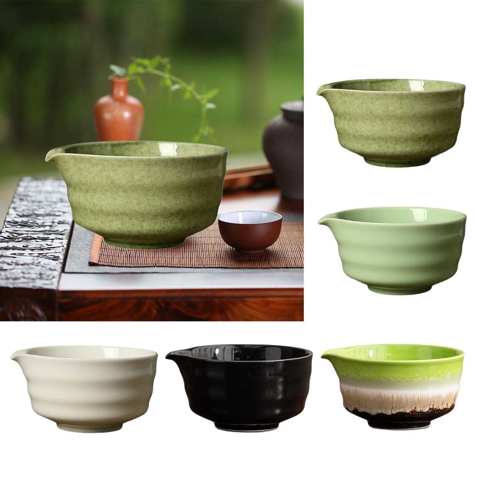 Japanese Tea - وعاء ماتشا من السيراميك مع فوهة