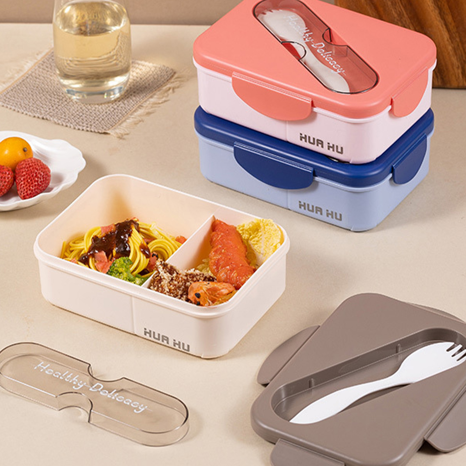 صندوق غداء الطالب مع شوكة بلاس - مراجعة Bento Box وسعره