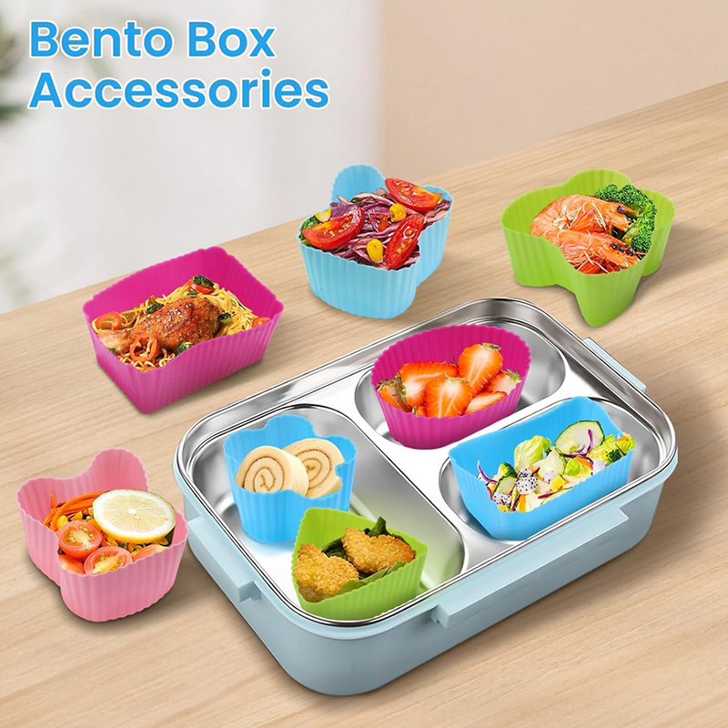 8 قطع من فواصل علب الغداء السي - مراجعة Bento Box وسعره