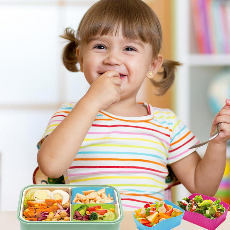 8 قطع من فواصل علب الغداء السي - مراجعة Bento Box وسعره
